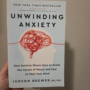 Unwinding Anxiety Book with Red Design